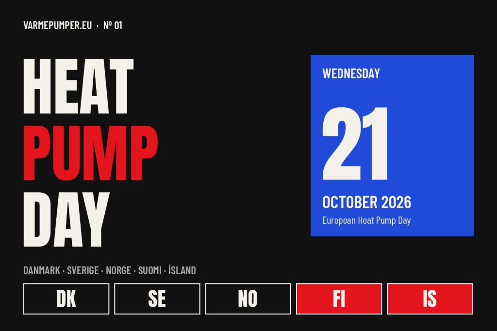 Heat Pump Day 21. oktober 2026 – Danmark, Sverige, Norge, Finland og Island